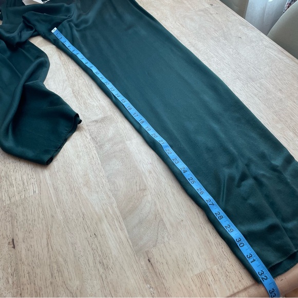 Max Mara Designer Forest Green SILK Slacks! NEW! Size 8 - Picture 13 of 15